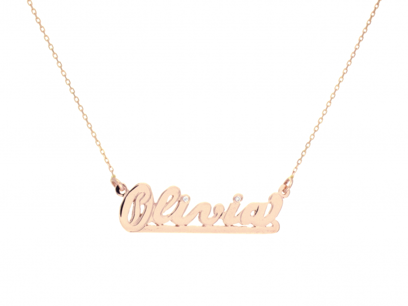 custom name necklace sterling silver 