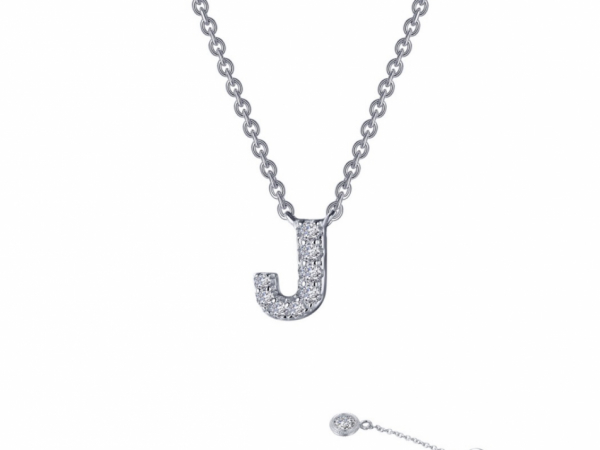 Sterling Silver Initial Necklace by Lafonn Jewelry